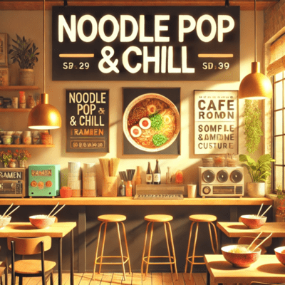 Noodle Pop & Chill Stylish Music for Ramen or Chic Ramen Tunes Front Cover