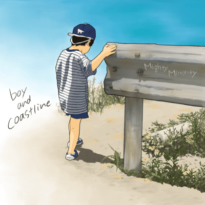 boy and coastline Front Cover