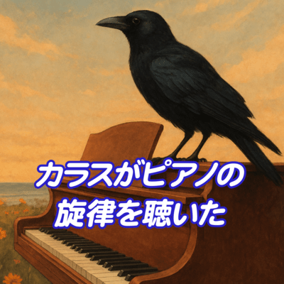 The crow heard the piano melody Front Cover