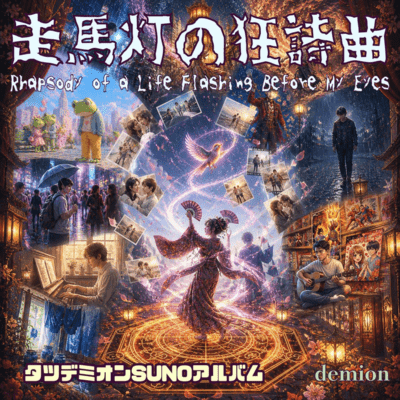 Rhapsody of a Life Flashing Before My Eyes (Tatsudemion SUNO album) Front Cover