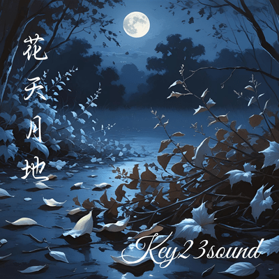 Flowers and the moon in the sky Front Cover