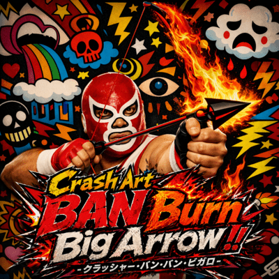 Crash Art, BAN, Burn, Big Arrow!! Front Cover