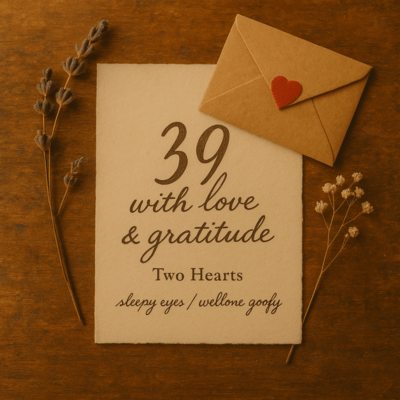 39 with love & gratitude Front Cover