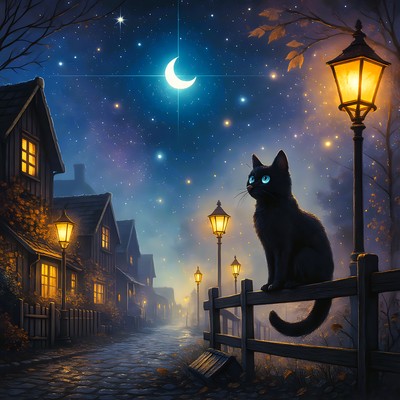 The Night Tales Sung by a Black Cat Front Cover