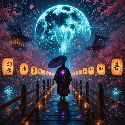 Sakura Rain and the Digital Moon Front Cover