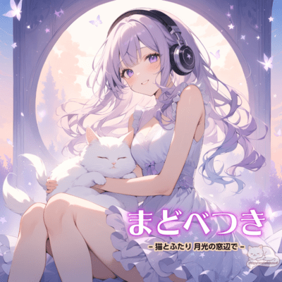 With the Cat - By the Moonlit Window - Front Cover