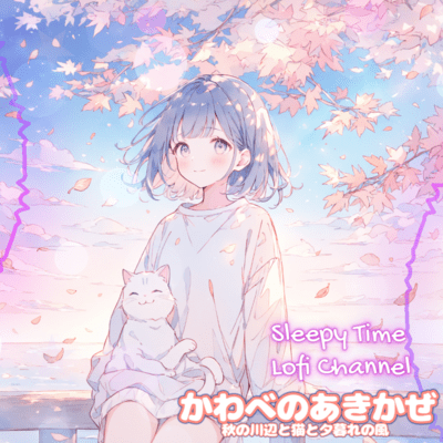 Kawabe no Akikaze Autumn Riverside Breeze with a Cat Front Cover