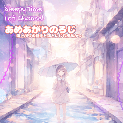 Ameagari no Roji After Rain Alley with a Cat Front Cover