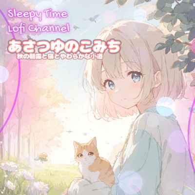 Asatsuyu no Komichi Autumn Morning Path with a Cat Front Cover