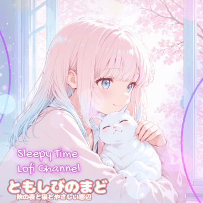 Tomoshibi no Mado Gentle Autumn Night Window with a Cat Front Cover