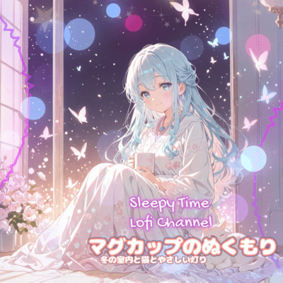 マグカップのぬくもり 冬の室内と猫とやさしい灯りのジャケット写真