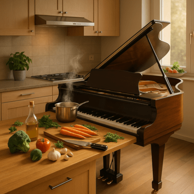Cooking Piano Front Cover