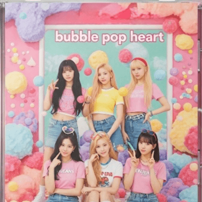 bubble pop heart Front Cover