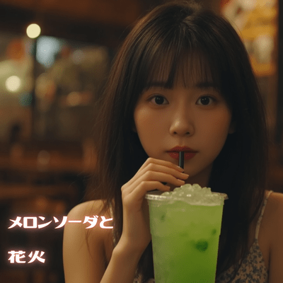 Melon soda and fireworks Front Cover