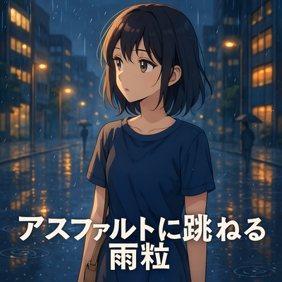 アスファルトに跳ねる雨粒のジャケット写真