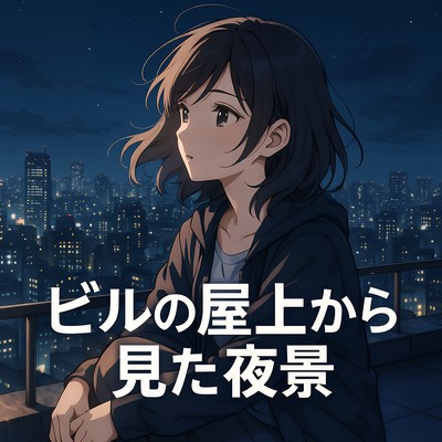 ビルの屋上から見た夜景のジャケット写真