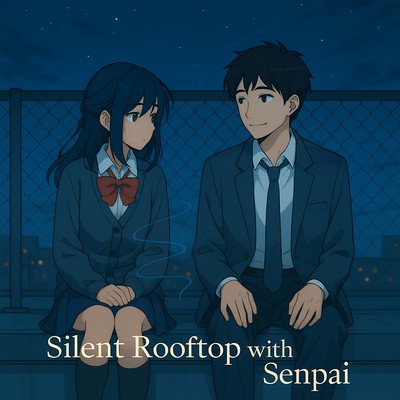 Silent Rooftop with Senpai Front Cover