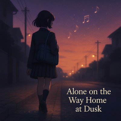 Alone on the Way Home at Dusk Front Cover