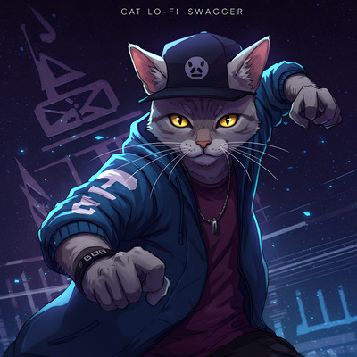 Cat Lo-Fi Swagger Front Cover