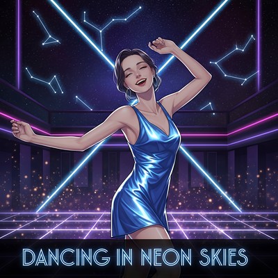 Dancing in Neon Skies Front Cover