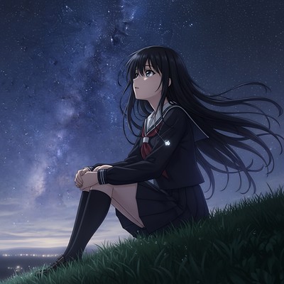 星空の下でのジャケット写真