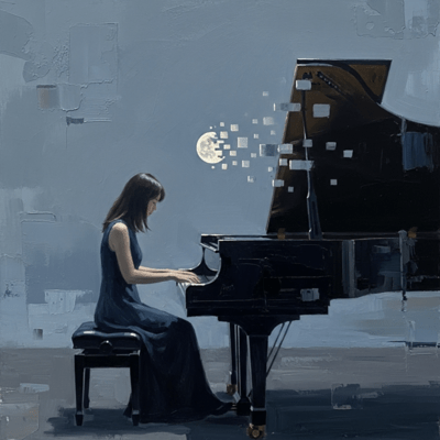 Ambient Piano into the Night Front Cover