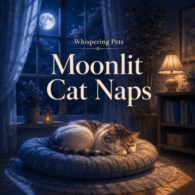 Moonlit Cat Naps: Sleep Music for Cats Front Cover
