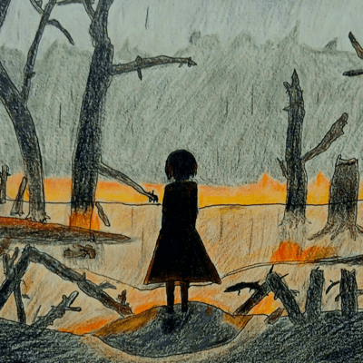 朱と黒のジャケット写真