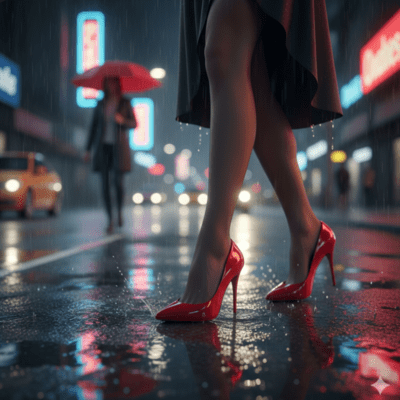 red high heels Front Cover