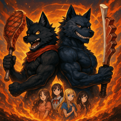 Roar Kuro & BLACK WOLF The Legend of Defeating Gyumaou Front Cover