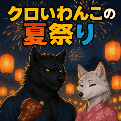 クロいわんこの夏祭りのジャケット写真