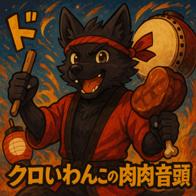 クロいわんこの肉肉音頭のジャケット写真
