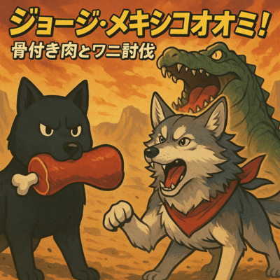 George the Mexican Wolf! Battle for the Bone and Crocodile Hunt Front Cover