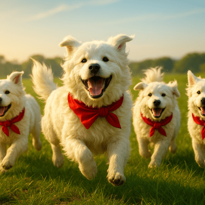An uplifting doggy story ~Song of the white dog army~ Front Cover