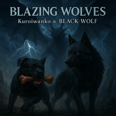 BLAZING WOLVES - Kuroiwanko & BLACK WOLF Front Cover