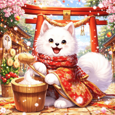 "Shiro Mochi Wanko's New Year Festival" Front Cover