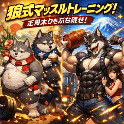 狼式マッスルトレーニング!〜正月太りをぶち壊せ〜」のジャケット写真