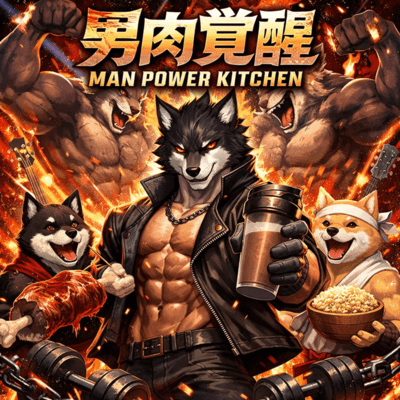 Otokoniku Kakusei MAN POWER KITCHEN Front Cover
