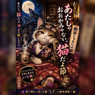 "Mugi's I'm Not a Wolf, I'm a Cat Enka: Not Bonito Flakes" Front Cover