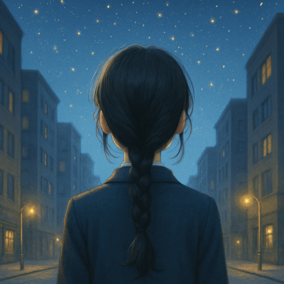 Softly Beneath the Falling Stars (feat. Hanakuma Chifuyu) Front Cover