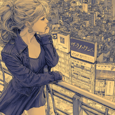 【80's Japanese CityPop】眠らない街の片隅でのジャケット写真