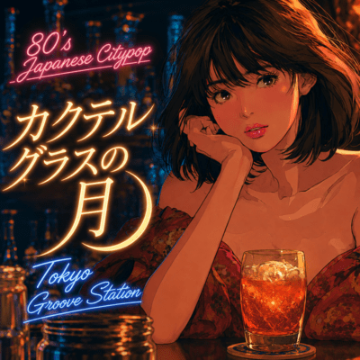 【80's Japanese CityPop】カクテルグラスの月のジャケット写真