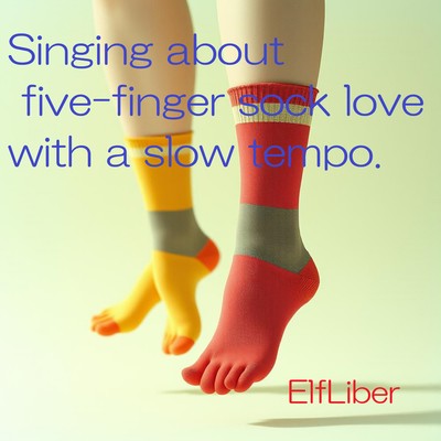 Singing about five-finger sock love with a slow tempo Front Cover