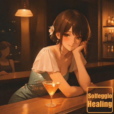 Sunset Cafe Blues - Embracing transformative Solfeggio tones Front Cover