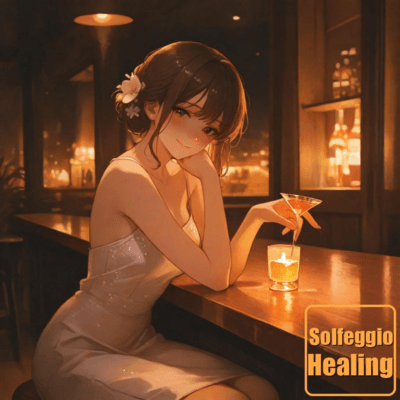Moonlit Night Scene - Embracing transformative Solfeggio tones Front Cover