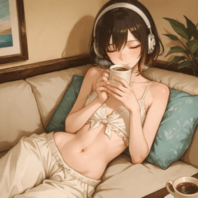 Peaceful Night : Lo-Fi Coffee Shop Ambience Front Cover