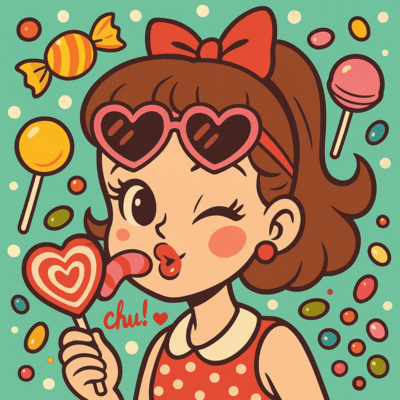 Licky Kissy Pop! Front Cover
