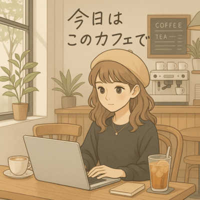 今日はこのカフェでのジャケット写真