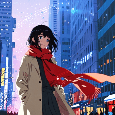 In the snow-covered town Front Cover