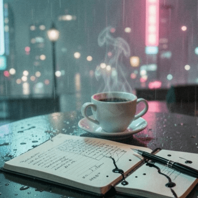 Cold coffee and ballpoint pen ink Front Cover